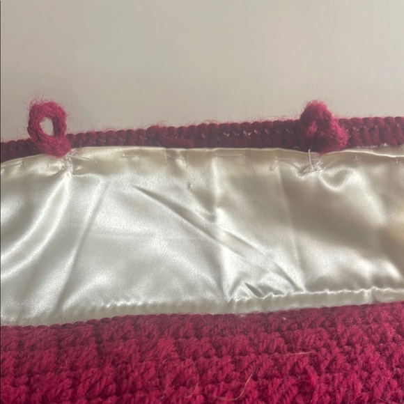 Vintage handmade Elegant Red Clutch Bag - Picture 10 of 12